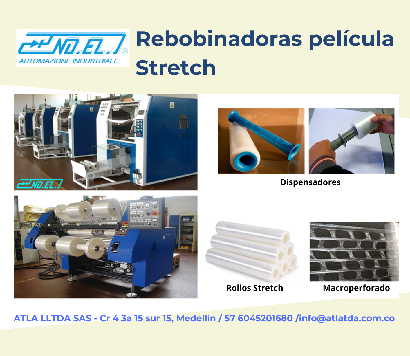 Rebobinadoras película Stretch